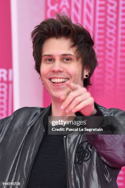 El Rubius attends "Miguel" and "Undercover" screening during the 1st Cannes International Series Festival at Palais des Festivals on April 10, 2018...