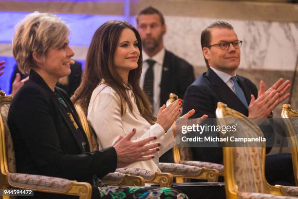 Princess Sofia of Sweden attends the Global Child Forum 2018 at the Stockholm Palace on April 11, 2018 in Stockholm, Sweden.