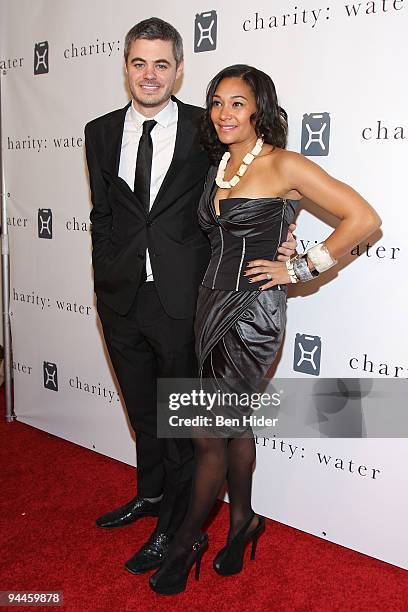 Founder of Charity: Water Scott Harrison and Designer Monique Pean attends the Fourth Annual Charity: Ball Gala to benefit charity: water at the...