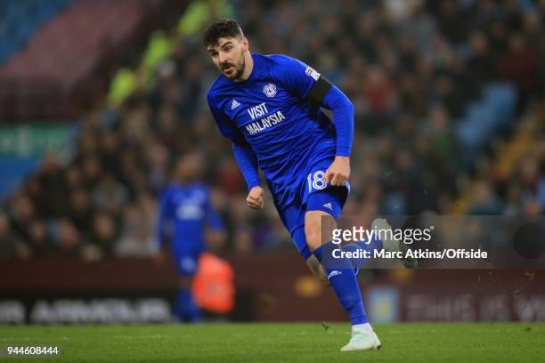 Callum Paterson of Cardiff City during the Sky Bet Championship match between Aston Villa and Cardiff City at Villa Park on April 10, 2018 in...