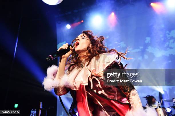 Singer Kate Nash performs at The Fonda Theatre on April 10, 2018 in Los Angeles, California.