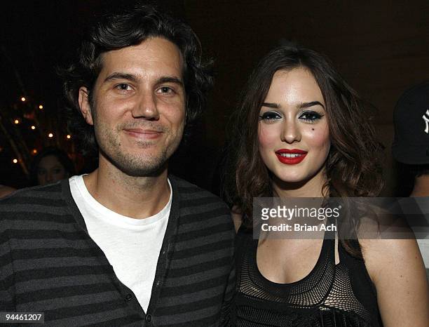 Scott Sartiano and Leighton Meester attend the album release party at Butter on December 15, 2009 in New York City.