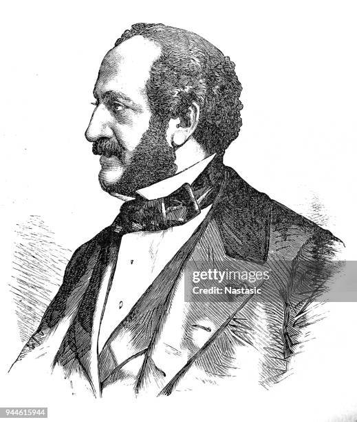 illustrazioni stock, clip art, cartoni animati e icone di tendenza di antoine alfred agenor, 10o duca di gramont, principe di bidache (14 agosto 1819 – 17 gennaio 1880) fu un diplomatico e statista francese. - statista