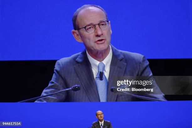 Daniel Sauter, chairman of Julius Baer Group Ltd., speaks during the company's annual general meeting in Zurich, Switzerland, on Wednesday, April 11,...