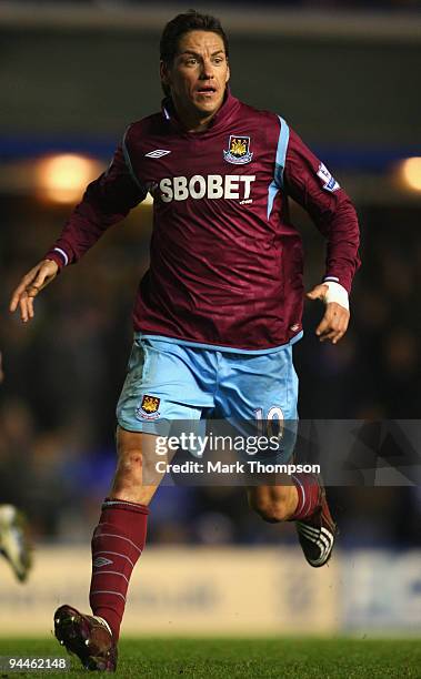 Guillermo Franco of West Ham United in action during the Barclays Premier League match between Birmingham City and West Ham United at St Andrews...