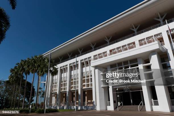 The Northern Territory Parliment House building is pictured on April 8, 2018 in Darwin, Australia. Darwin is the capital of the Northern Territory....