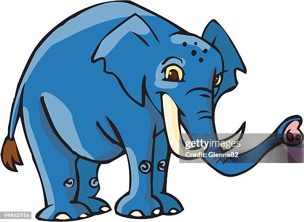 elephant standing - stomping feet stock illustrations