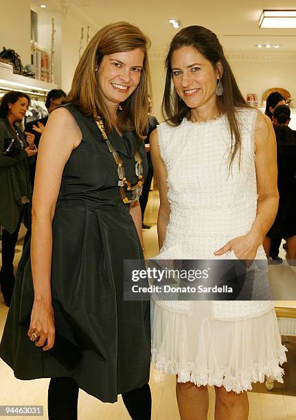 Alexandra Kimball and Katherine Ross attend The World in Vogue: Oscar de la Renta Book Signing Party with Hamish Bowles on December 14, 2009 in...