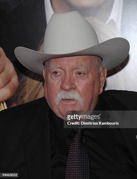 Wilford Brimley attends the "Did You Hear About the Morgans?" New York premiere at Ziegfeld Theatre on December 14, 2009 in New York City.