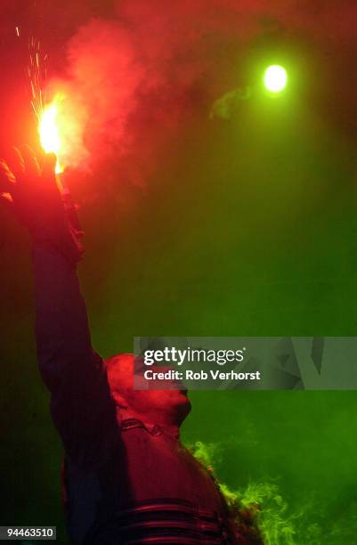 Till Lindemann from Rammstein performs live on stage at Pinkpop festival in Landgraaf, Holland on May 20 2002