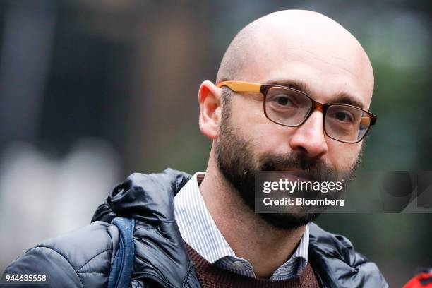 Carlo Palombo, a former trader at Barclays Plc, arrives to stand trial for rigging the Euribor rate at Southwark Crown Court in London, U.K., on...