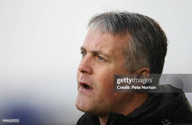 Port Vale manager Micky Adams looks on during the Coca Cola League Two Match between Northampton Town and Port Vale at Sixfields Stadium on December...