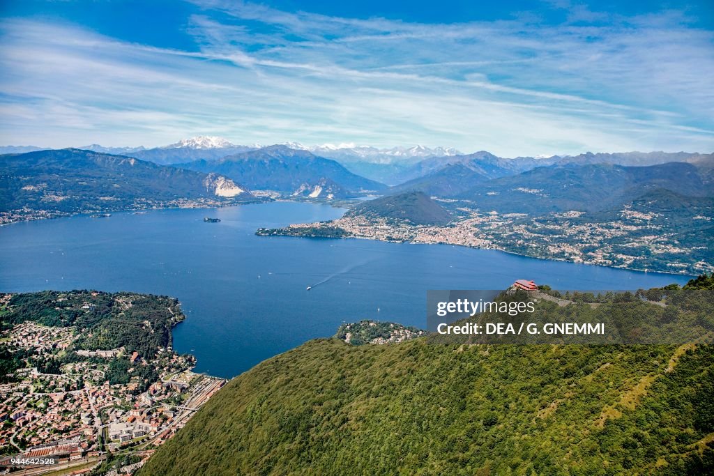 Panoramic view of Laveno and Lake Maggiore