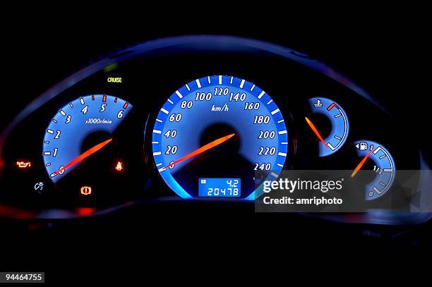 car cockpit - kilometer stockfoto's en -beelden