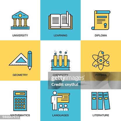 Education and Science Icon Set Education and Science Icon Set