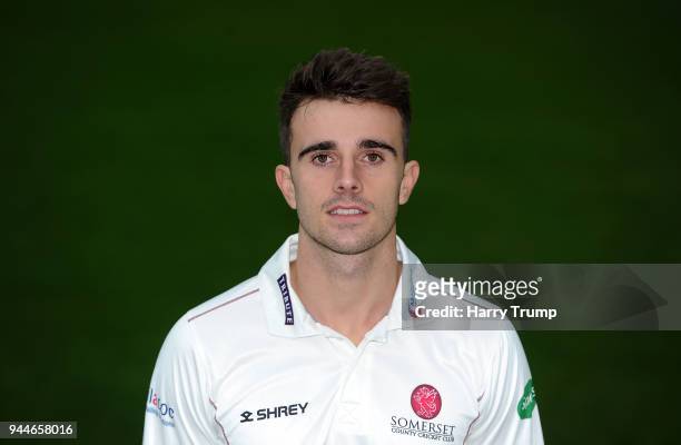 Ben Green of Somerset CCC during the Somerset CCC Photocall at The Cooper Associates County Ground on April 11, 2018 in Taunton, England.