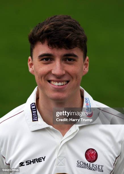 Tom Banton of Somerset CCC during the Somerset CCC Photocall at The Cooper Associates County Ground on April 11, 2018 in Taunton, England.