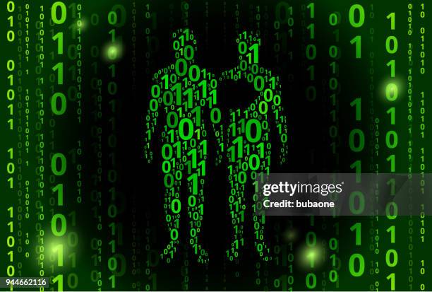 cloning binary code vector pattern background - dna binary stock illustrations