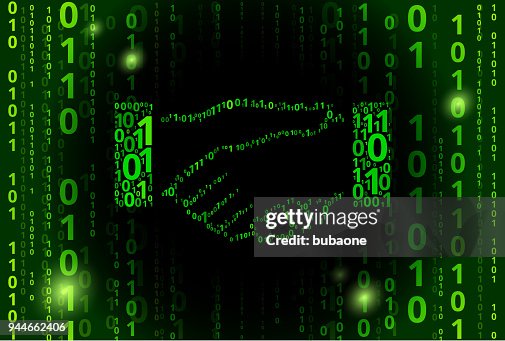 Handshake Binary Code Vector Pattern Background Handshake Binary Code Vector Pattern Background