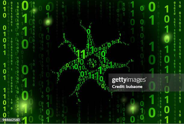 nerve cell binary code vector pattern background - dna binary stock illustrations