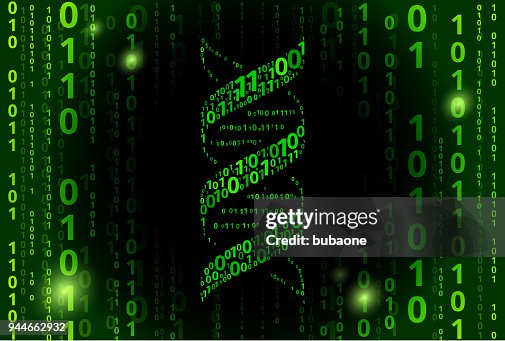 DNA Binary Code Vector Pattern Background DNA Binary Code Vector Pattern Background