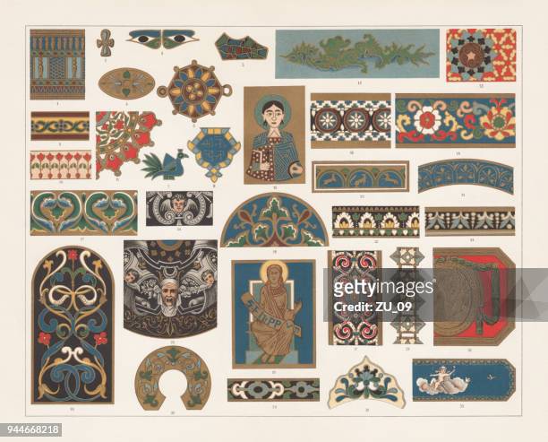 illustrations, cliparts, dessins animés et icônes de peinture émail, lithographie, publié en 1897 - xiiième siècle