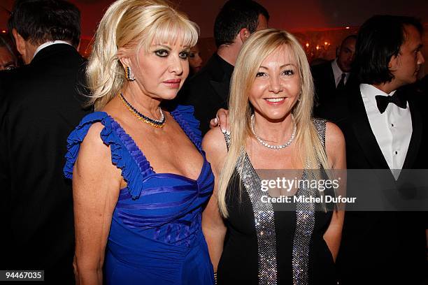 Ivana Trump and Monika Bacardi attend 'The Best ' Awards 2009 at Salon Hoche on December 14, 2009 in Paris, France.