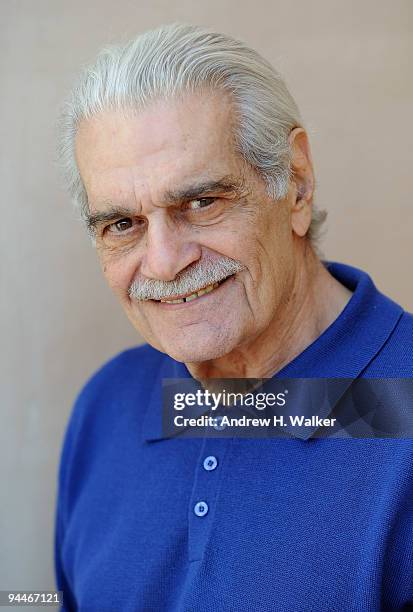 Actor Omar Sharif during a portrait session on day seven of the 6th Annual Dubai International Film Festival held at the Madinat Jumeriah Complex on...