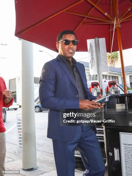 Kenneth Edmonds aka 'Babyface' is seen on April 10, 2018 in Los Angeles, California.