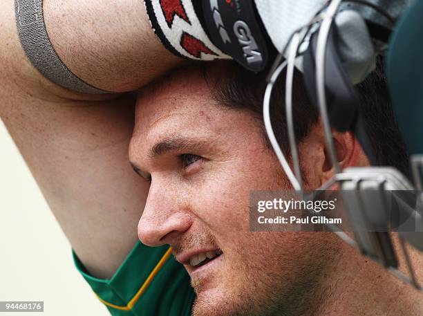 Graeme Smith of South Africa looks on during a South Africa Nets Session at Centurion Park on December 15, 2009 in Centurion, South Africa.