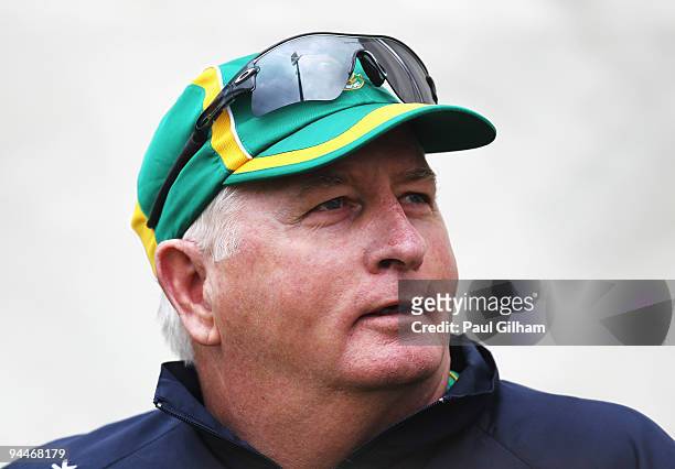 Duncan Fletcher of South Africa looks on during a South Africa Nets Session at Centurion Park on December 15, 2009 in Centurion, South Africa.