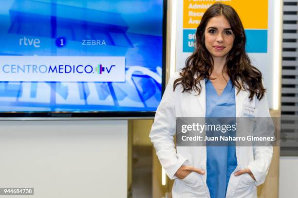 Elena Furiase presents the new series of the TV show 'Centro Medico' on April 11, 2018 in Madrid, Spain.