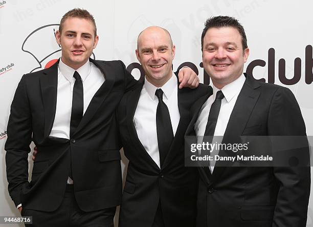 Ryan Idzi, Gary Chiltern and Richie Maddox of 'The Soldiers' attend the annual Variety Club Christmas lunch at Grosvenor House, on December 15, 2009...