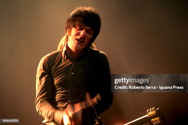 Pierpaolo Capovilla lead Teatro degli Orrori in their performance at Estragon on December 11, 2009 in Bologna, Italy.