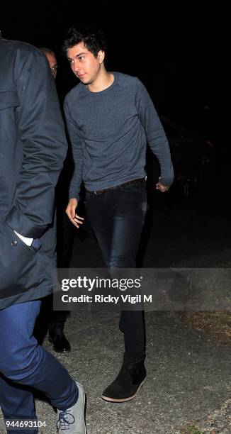 Nat Wolff is seen heading to Suki Waterhouse's party on June 19, 2015 in London, England.