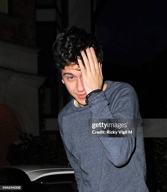 Nat Wolff is seen heading to Suki Waterhouse's party on June 19, 2015 in London, England.