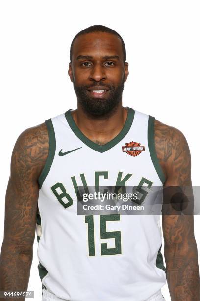 Shabazz Muhammad of the Milwaukee Bucks poses for a head shot at the Froedtert & the Medical College of Wisconsin Sports Science Center on April 10,...