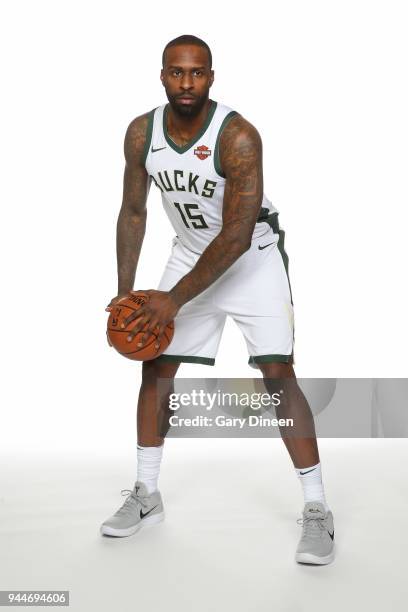 Shabazz Muhammad of the Milwaukee Bucks poses for a portrait at the Froedtert & the Medical College of Wisconsin Sports Science Center on April 10,...