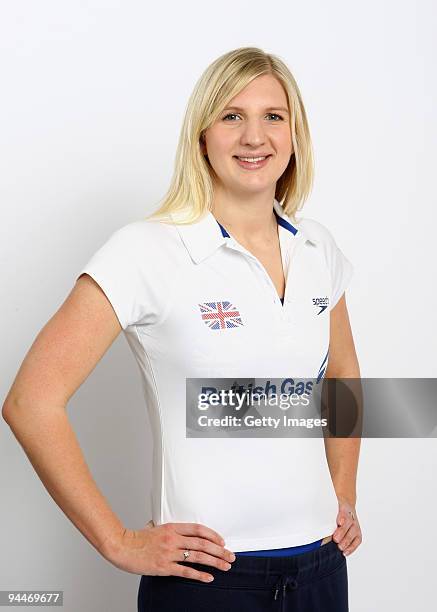 Rebecca Adlington of Great Britain poses for a picture during a photo call for British Gas at the University Pool on December 15, 2009 in Nottingham....