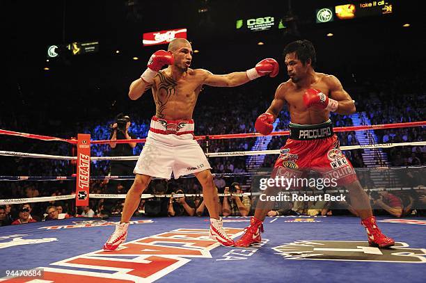 Welterweight Title: Manny Pacquiao in action vs Miguel Cotto during fight at MGM Grand Garden Arena. Las Vegas, NV CREDIT: Robert Beck