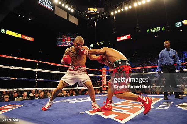 Welterweight Title: Manny Pacquiao in action vs Miguel Cotto during fight at MGM Grand Garden Arena. Las Vegas, NV CREDIT: Robert Beck