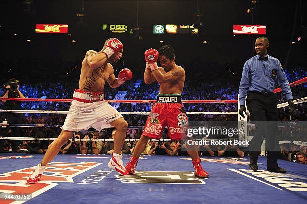 Welterweight Title: Manny Pacquiao in action vs Miguel Cotto during fight at MGM Grand Garden Arena. Las Vegas, NV CREDIT: Robert Beck