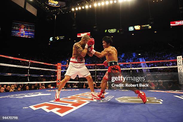 Welterweight Title: Manny Pacquiao in action vs Miguel Cotto during fight at MGM Grand Garden Arena. Las Vegas, NV CREDIT: Robert Beck