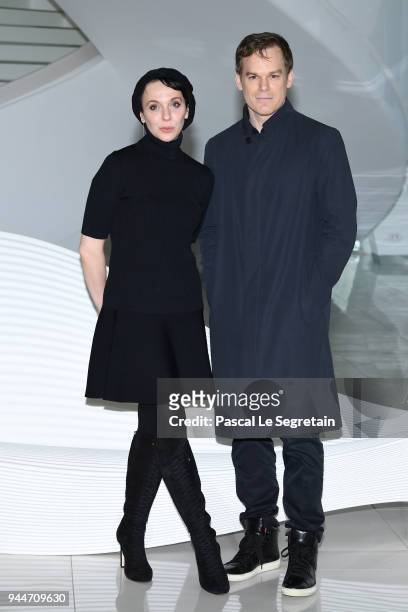 Amanda Abbington and Michael C. Hall attend "Safe" Photocall during the 1st Cannes International Series Festival on April 11, 2018 in Cannes, France.