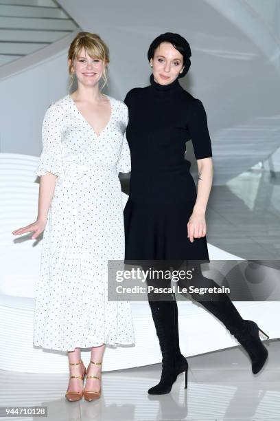 Hannah Jane Arterton and Amanda Abbington attend "Safe" Photocall during the 1st Cannes International Series Festival on April 11, 2018 in Cannes,...