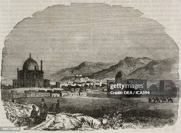 View of Soltaniyeh, Iran, illustration from Teatro universale, Raccolta enciclopedica e scenografica, No 388, December 11, 1841.