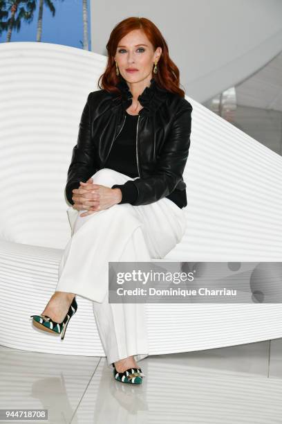 Audrey Fleurot attends 'Safe' Photocall during the 1st Cannes International Series Festival on April 11, 2018 in Cannes, France.