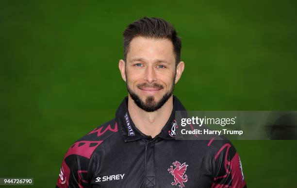 Peter Trego of Somerset CCC during the Somerset CCC Photocall at The Cooper Associates County Ground on April 11, 2018 in Taunton, England.