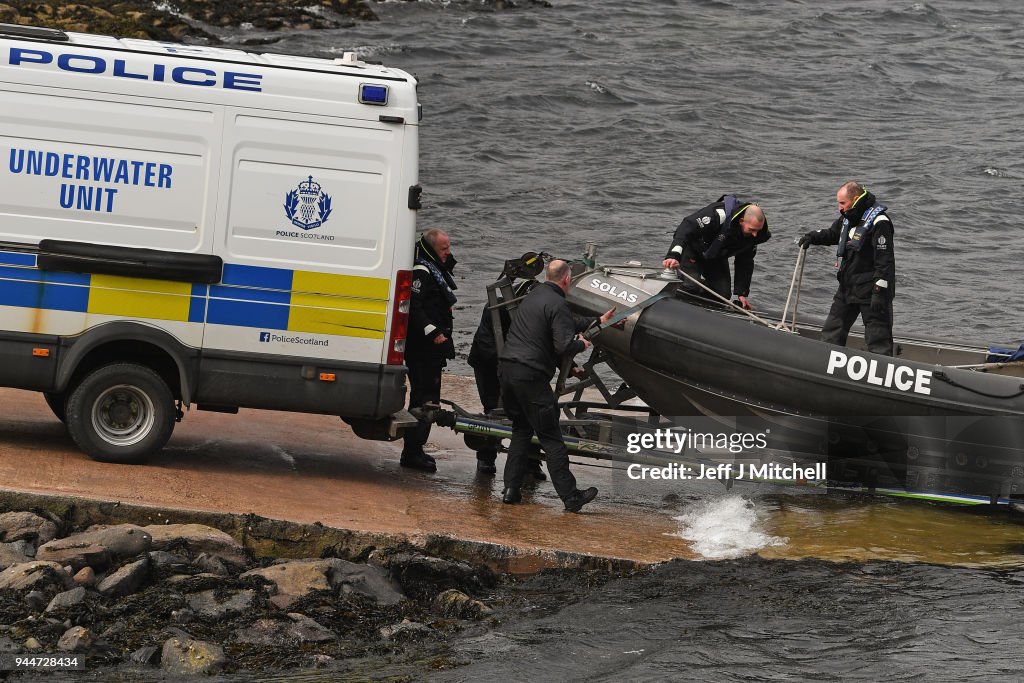Recovery Of Sunk Fishing Trawler Takes Place On Loch Fyne