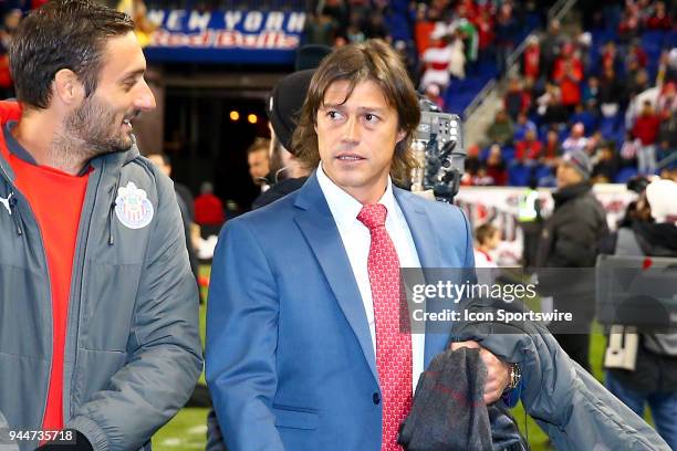 Guadalajara Head Coach Matías Almeyda prior to the CONCACAF Champions League game between Chivas de Guadalajara at NY Red Bulls on April 10 at Red...